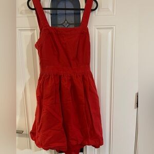 J Crew short red dress with tie back size medium